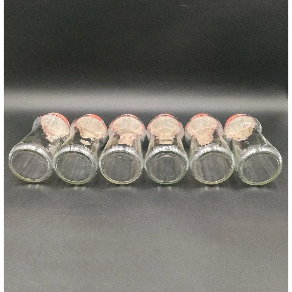 Set-6 Bottles Lids 16 Oz Jars Clean Glass‎ Caps Reusable Empty Pace Picante📏📸